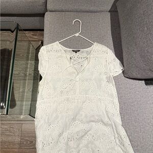 Elegant White Eyelet top